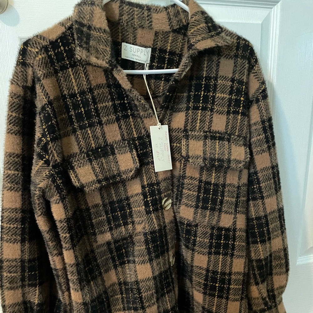 Z Supply plaid tucker shacket/jacket